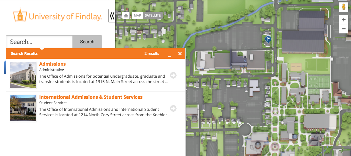 University Of Findlay Campus Map